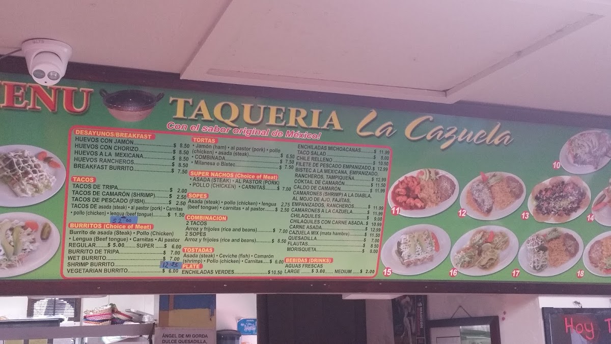 Menu Taqueria La Cazuela-10